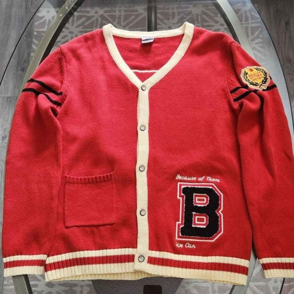 BECAUSE OF THEM WE CAN cardigan Sweater - Picture 1 of 4
